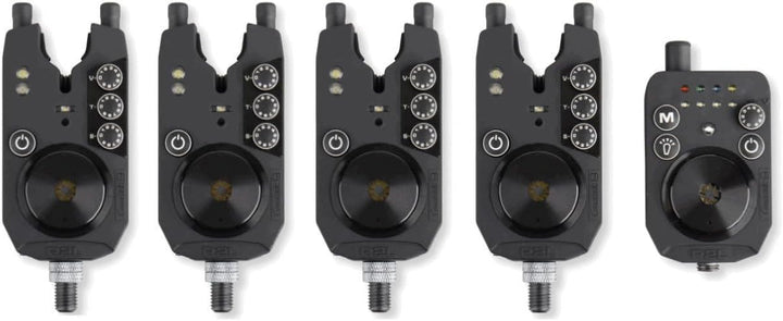 Prologic R2L Bite Alarm Presentation Set - 4 Bissanzeiger + Receiver zum Karpfenangeln, Funkbissanze