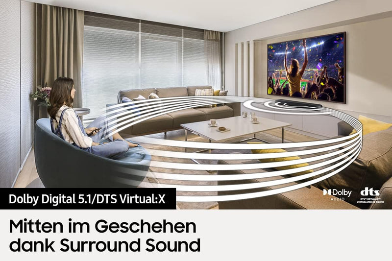 Samsung HW-S56B 3.0-Kanal S-Soundbar (Deutsches Modell), kabelloses Dolby Atmos 5.0 / DTS Virtual:X,