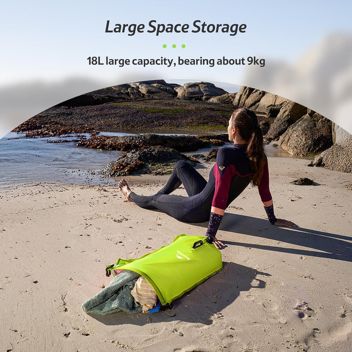 Naturehike Schwimmboje Zwei Airbags Swim Boje Trockensack wasserdichte Strandtasche mit Verstellbare