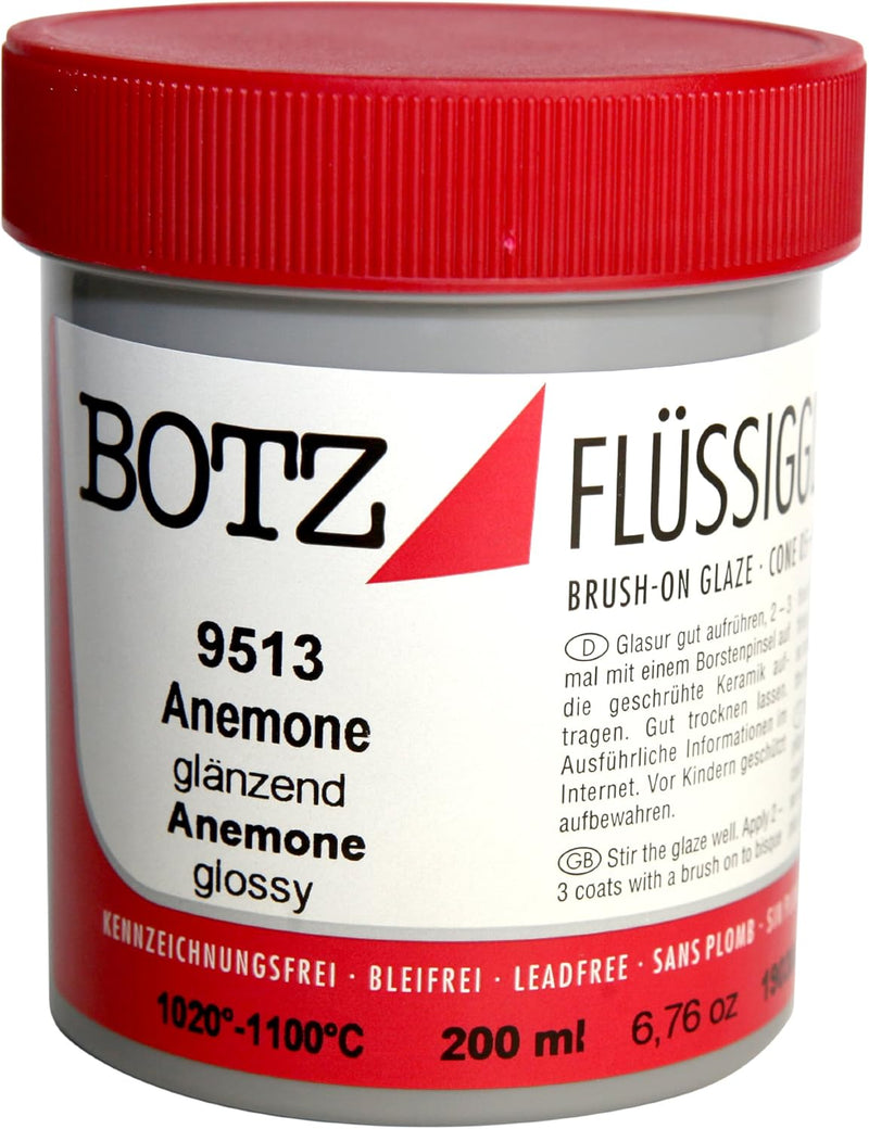 Keramikbedarf Botz Flüssig Glasur, Anemone 9513, 200ml