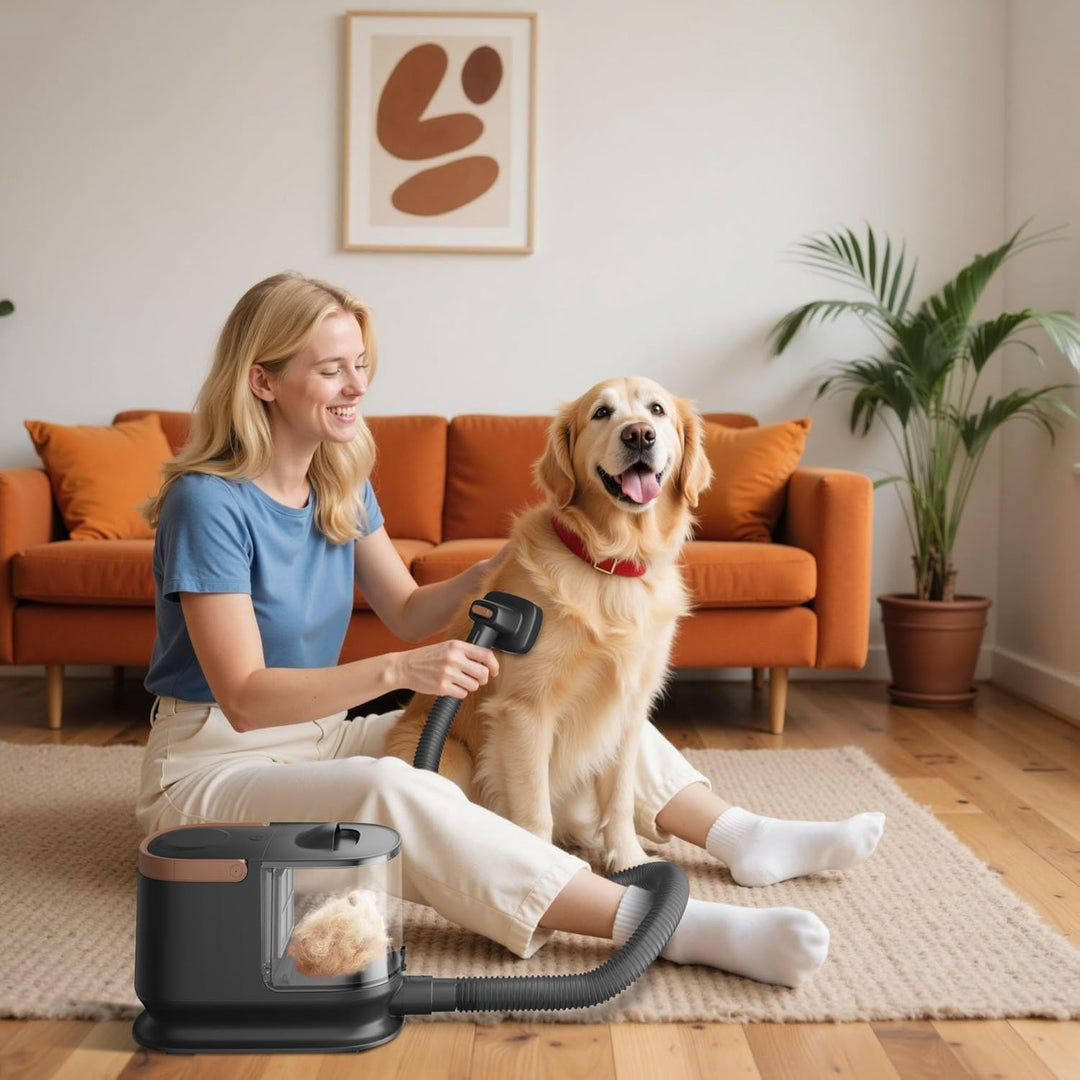 Fudajo Haustier Pflegeset schwarz, 6 in 1 Multifunktion Schermaschine, Tierhaarschneidemaschine mit