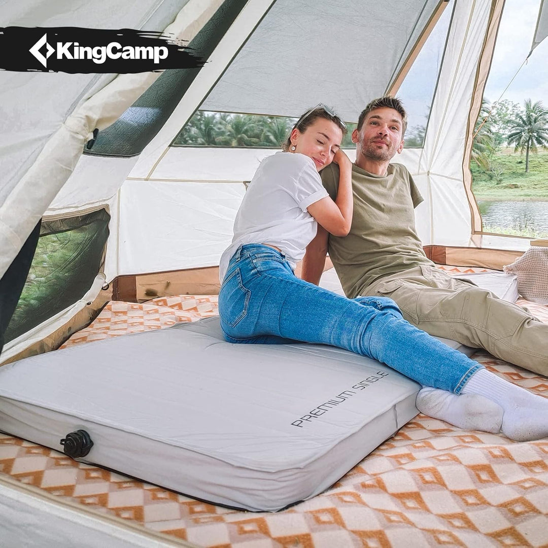 KingCamp Isomatte Selbstaufblasend Camping Komfort 3D 7,5cm Dick R-7,5 | Selbstaufblasbare Luftmatra
