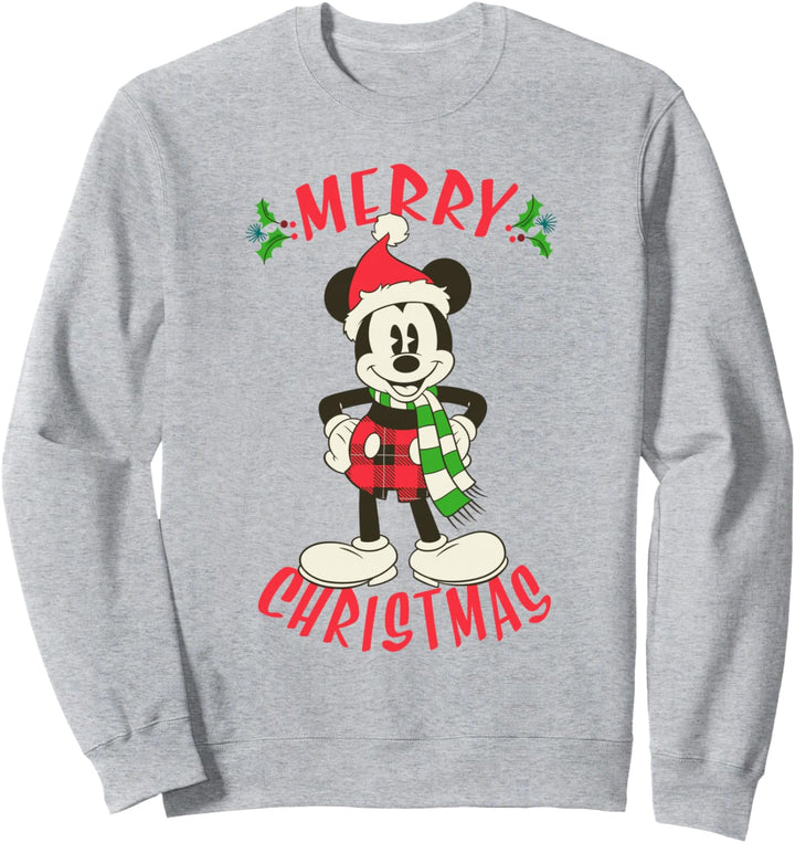 Disney Vintage Mickey Mouse Christmas Holiday Sweatshirt