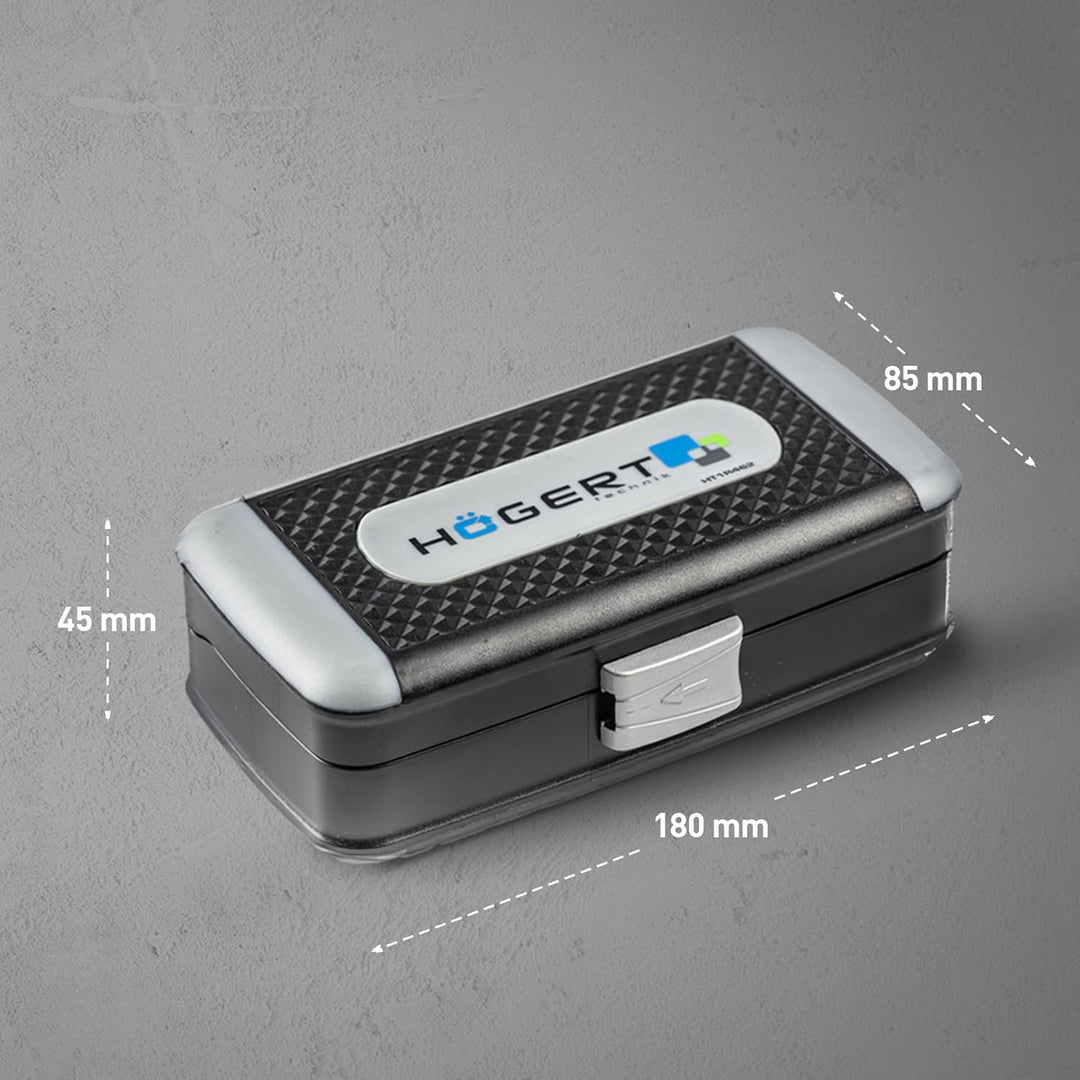 Högert Technik - Werkzeugset I Steckschlüssel, Bits und Ausstattung 1/4” I Legiertem Chrom-Vanadium-