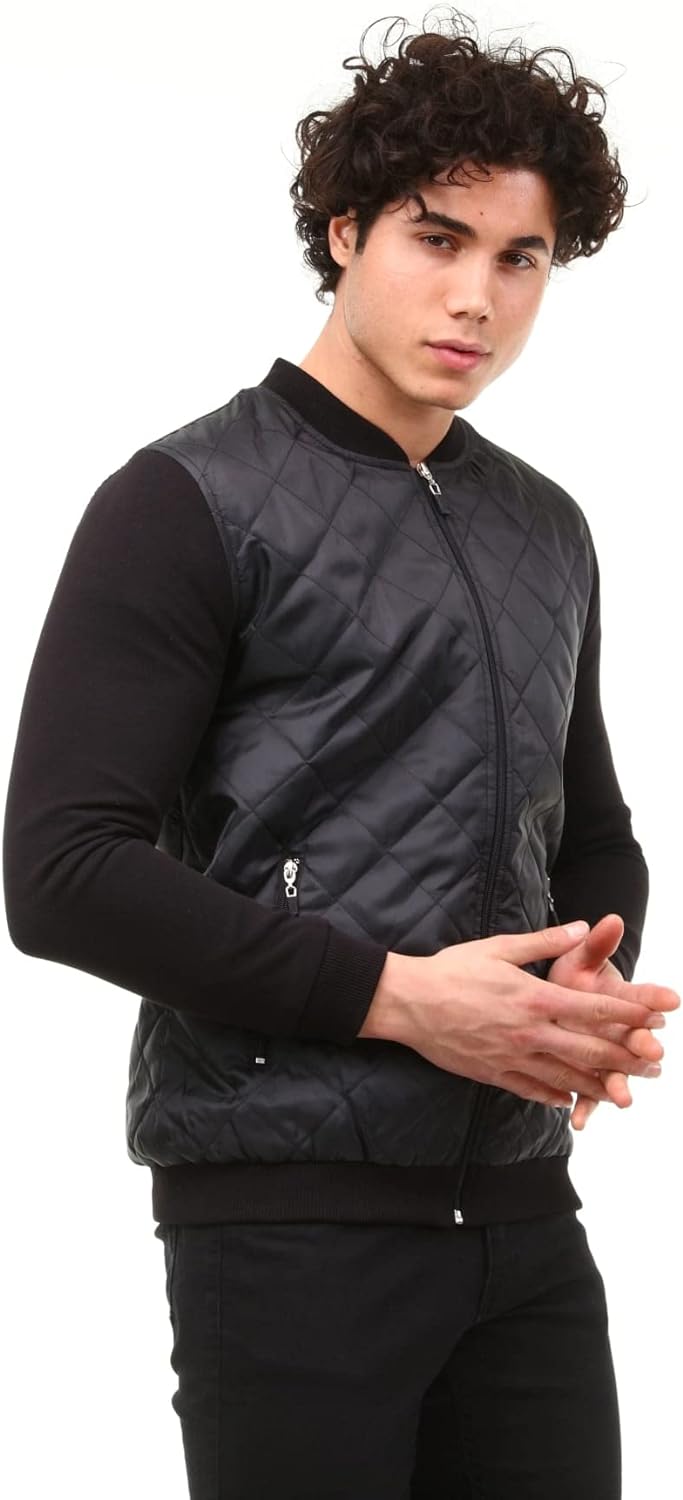 Come Voglio Men's DE-CV-TR-000007 Coat, Black, XL