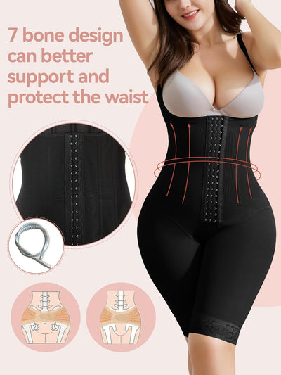 SHAPSHE Shaping Body Damen Miederbody Stark Formend Shapewear Bauchweg Figurformender Bauchgurt Nach