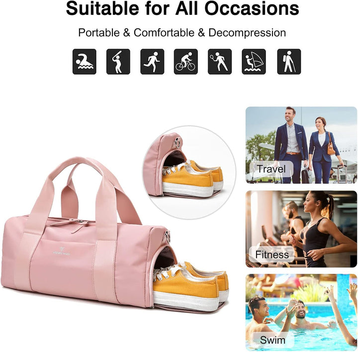 FANDARE Reisetaschen Handgepäck Sporttasche Übernachtung Sporttasche Handtasche Damen Herren Weekend