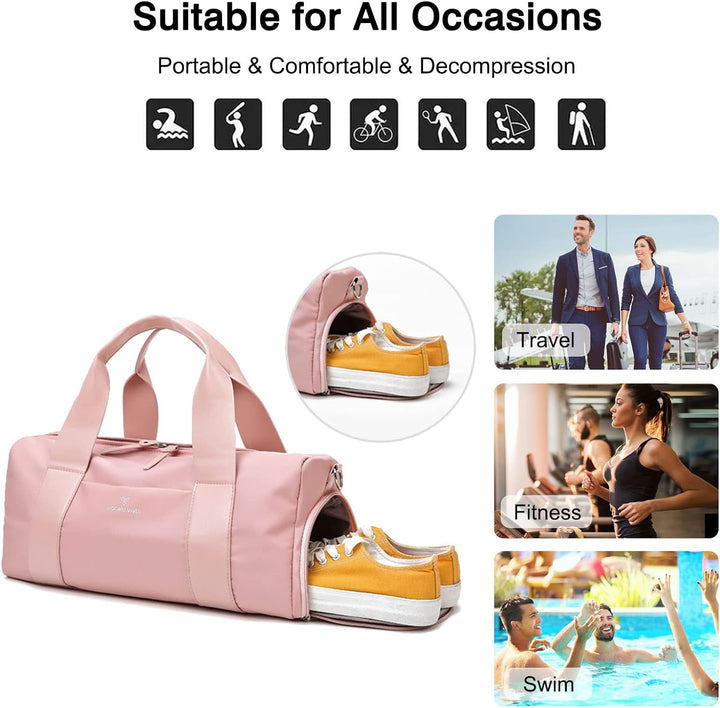 FANDARE Reisetaschen Handgepäck Sporttasche Übernachtung Sporttasche Handtasche Damen Herren Weekend