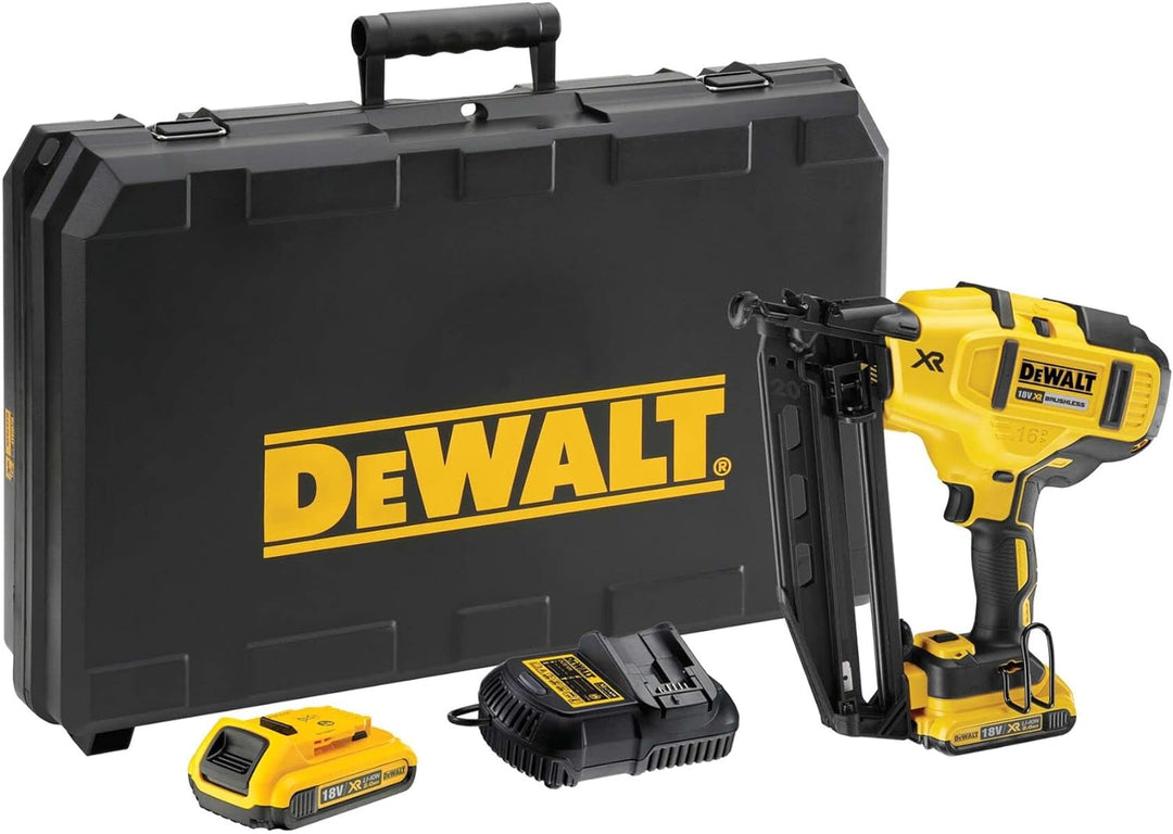 Dewalt 18V Akku-Stiftnagler/Nagler DCN660D2 (48 J Einschlagenergie, Nagellänge 32-63 mm, Magazinkapa