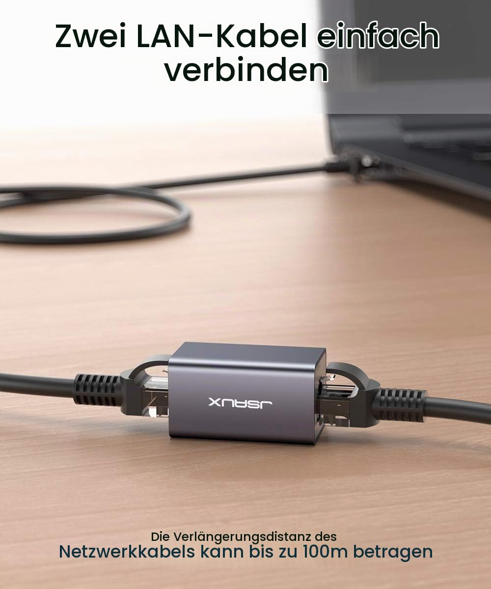 JSAUX RJ45 LAN Kupplung Ethernet Kabel Verbinder [5 Stück] Ethernet Koppler LAN Adapter für LAN Kabe
