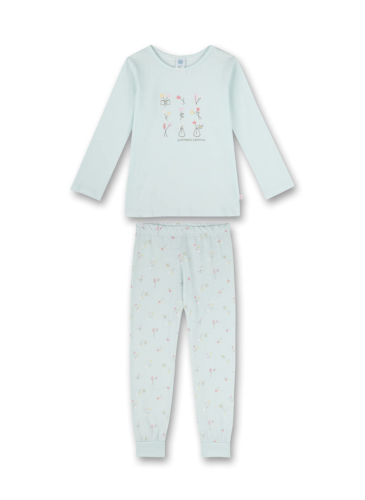 Sanetta Mädchen Schlafanzug lang 116 Blue Wind, 116 Blue Wind