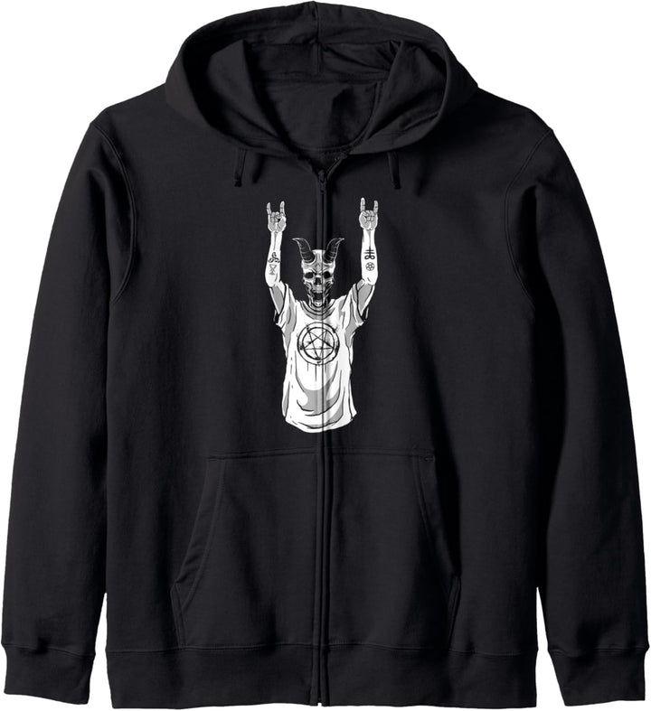 Heavy Metal Satan Okkultes Hemd Heidnische Goth Geschenke Kapuzenjacke