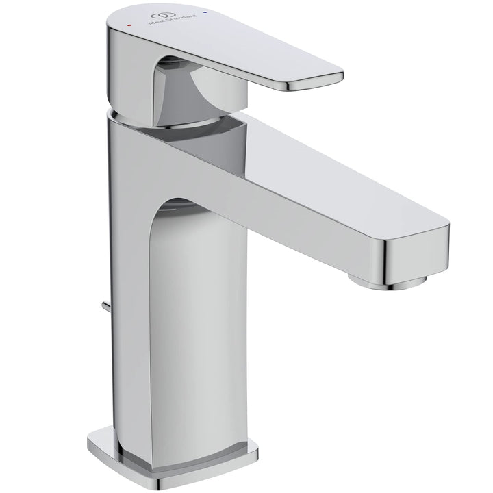 Ideal Standard BC686AA Cerafine D Waschtischarmatur Grande mit Zugknopf-Ablaufgarnitur Auslaufhöhe 1