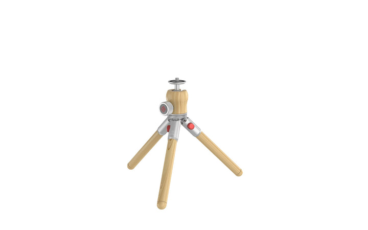IFOOTAGE Timberpod Minipod aus Buche, Holzstativ, 1/4 Zoll Schraube, 360° und 90° Flexibler Kugelkop