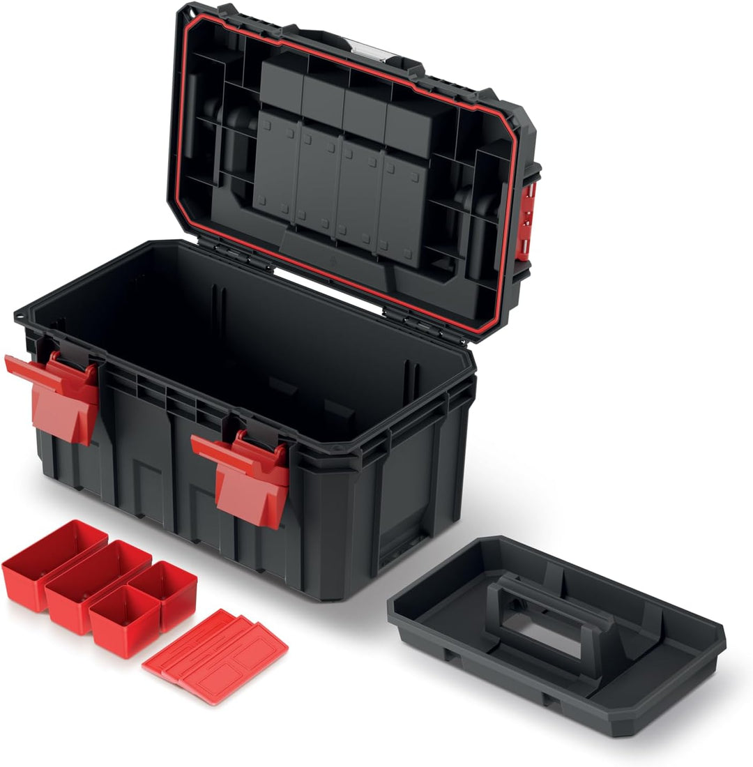 Kistenberg Werkzeugkiste Werkzeugkoffer Werkzeugkasten Werkstattkiste Toolbox Organizer im Deckel mi