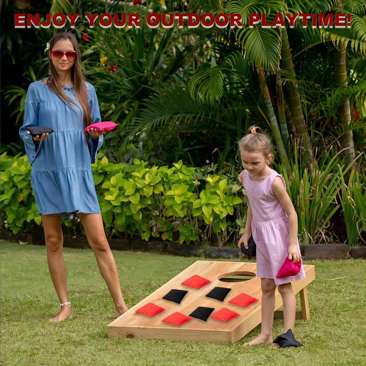 10 Stück Cornhole Säckchen 10X10cm,Bean Bag Wurfspiel Set für Kinder,Fun Sports Games Sitzsack für P