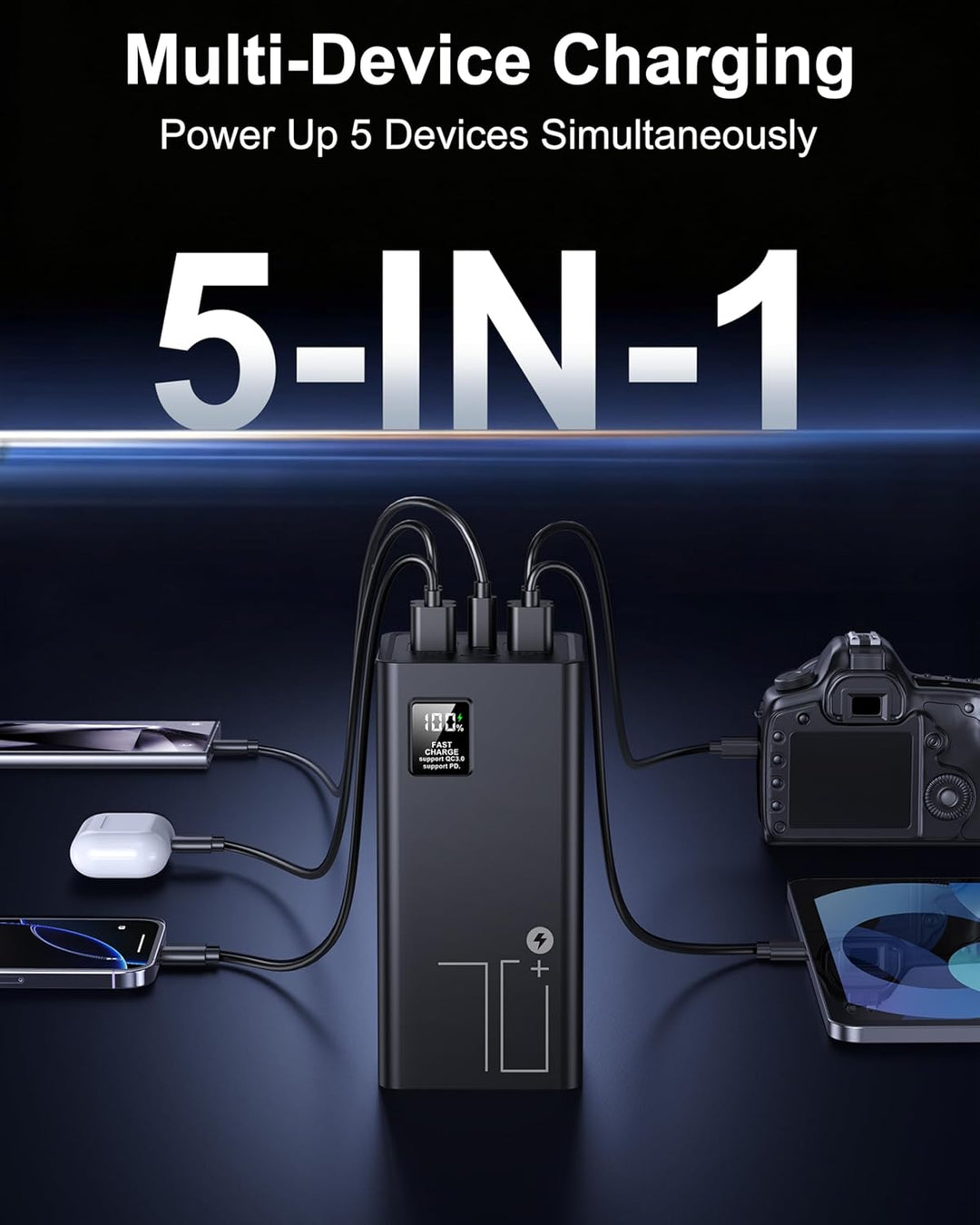 2026 grosse Powerbank 70000mAh, Power Bank 30W PD USB-C Schnellladefunktion, Externer Akku mit, 5 Au