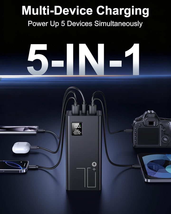 2026 grosse Powerbank 70000mAh, Power Bank 30W PD USB-C Schnellladefunktion, Externer Akku mit, 5 Au