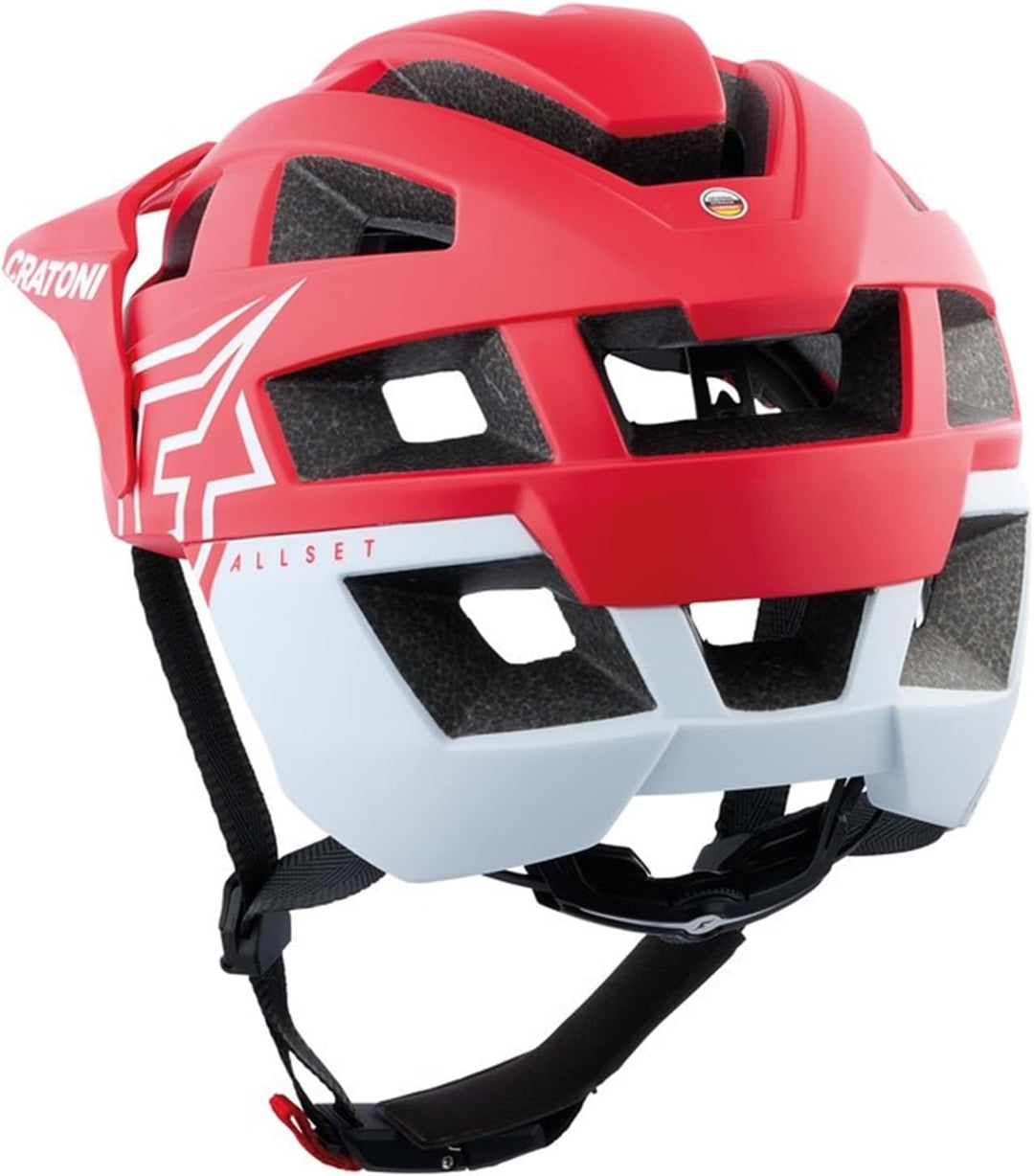 Cratoni Winora Unisex – Erwachsene Allset Pro Helme, Rot/Weiss Matt, M