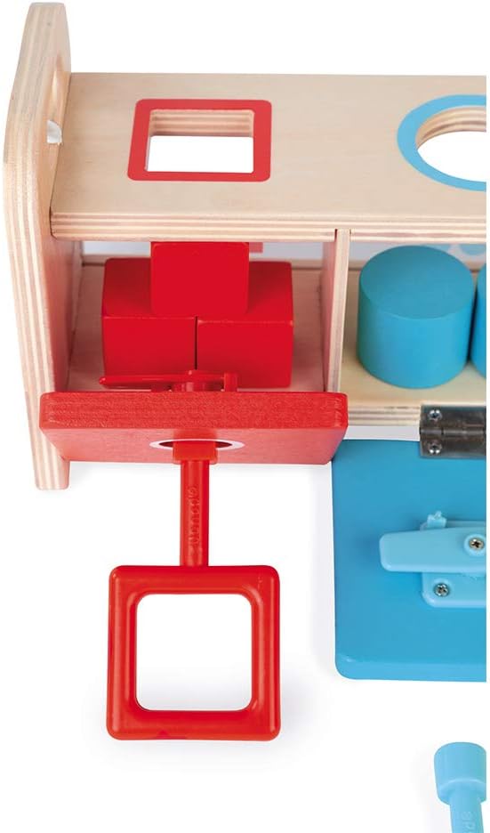 Janod - Essentiel - Der Schlüsselkasten - 2-in-1 Lernspiel aus Holz Babys und Kleinkinder - Erlernen