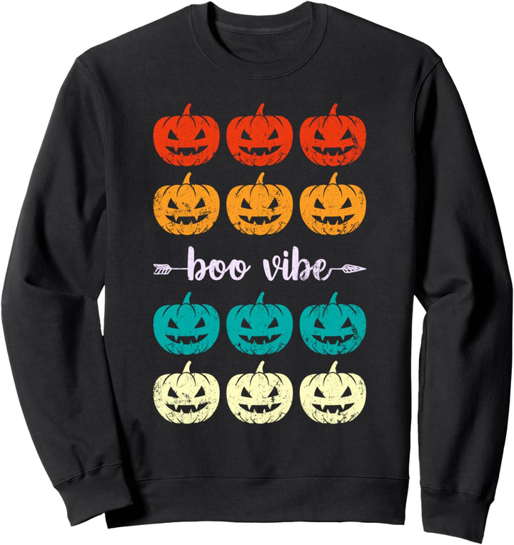 Boo Vibe, Halloween-Kürbisse, Retro Sweatshirt