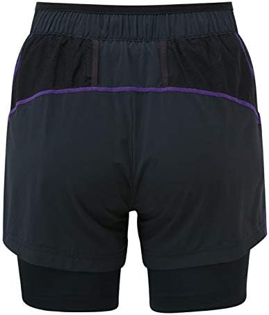 OMM ORIGINAL MOUNTAIN MARATHON Damen Shorts Pace XL Schwarz/Violett, XL Schwarz/Violett