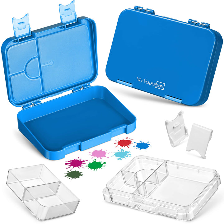 My Vesperbox – Bento Box Kinder - Lunchbox mit 4+2 Fächern - extrem robust – Brotdose – Brotbox idea