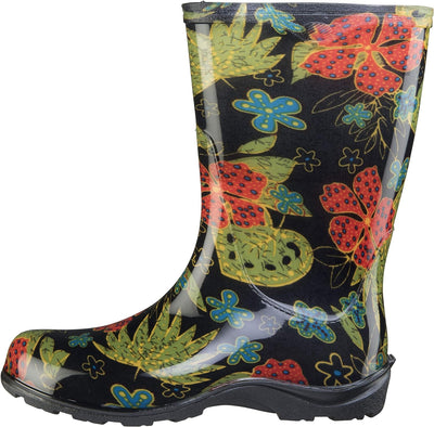 Sloggers Damen Regen- und Gartenstiefel wasserdicht mit Komfort-Innensohle, Midsummer Black, Grösse