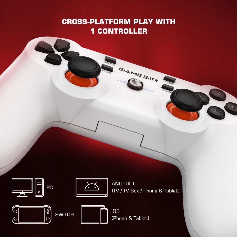 GameSir T3s Wireless Controller für Windows PC/iOS, Android Phone/Tablet, Bluetooth-Gamecontroller f