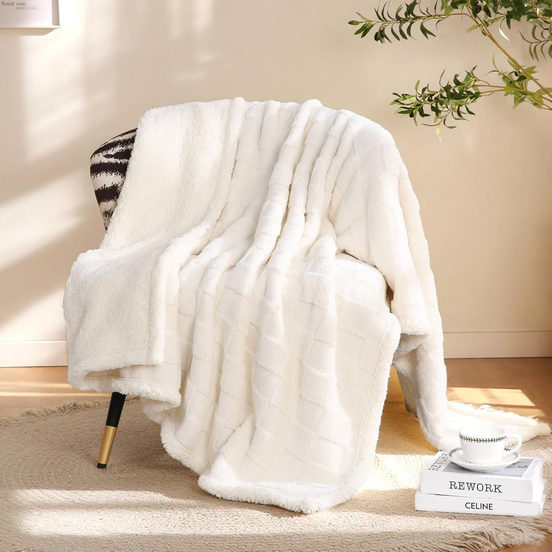 Gracelife Sherpa-Überwurfdecke, Fleecedecke, doppelt, weich, flauschig, warm, Überwurf für Bett und