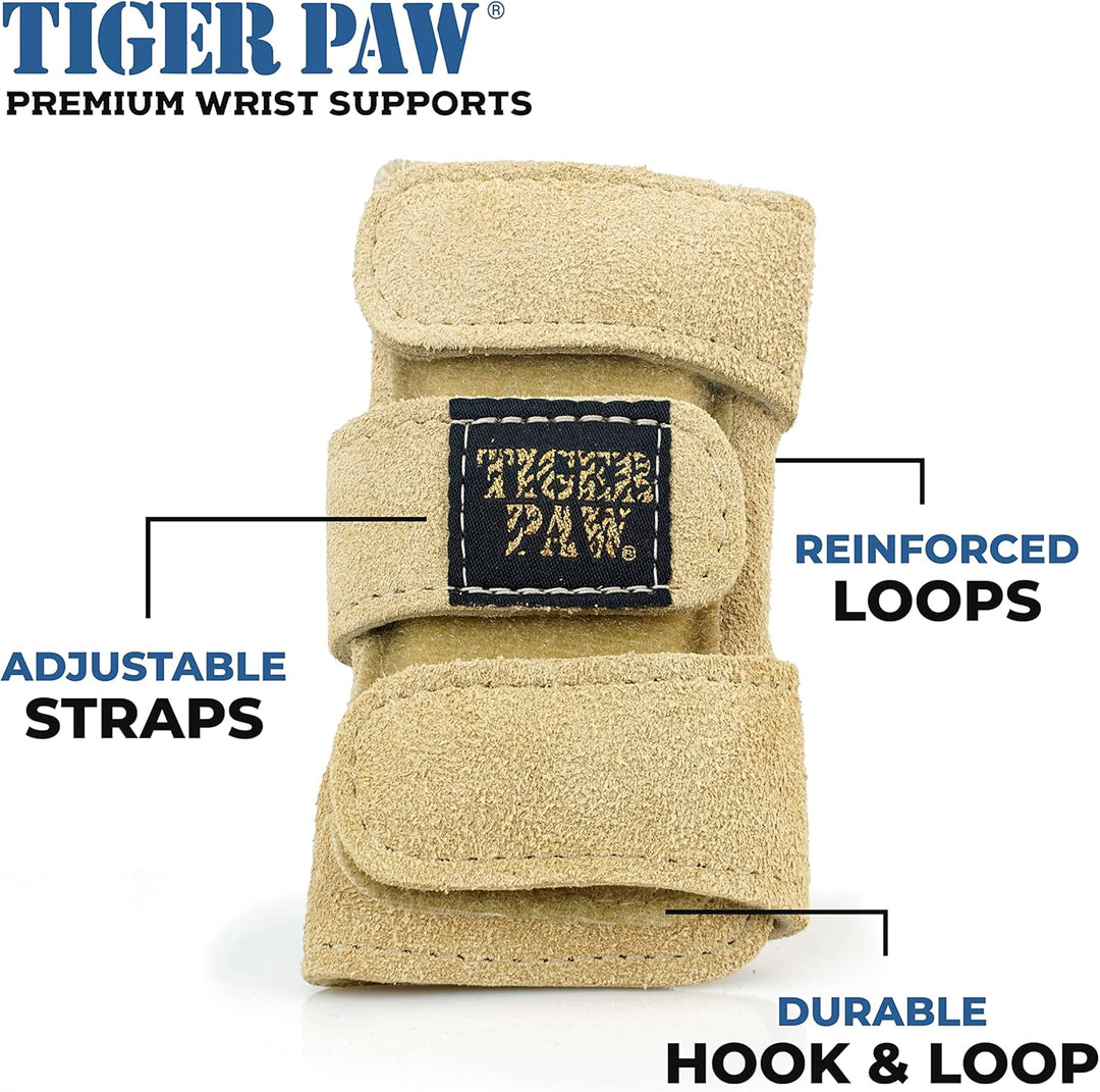 Tiger Paw Authentic Gymnastics Wrist Supports (Sold in Pairs), Competition-Grade Guards, Adjustable