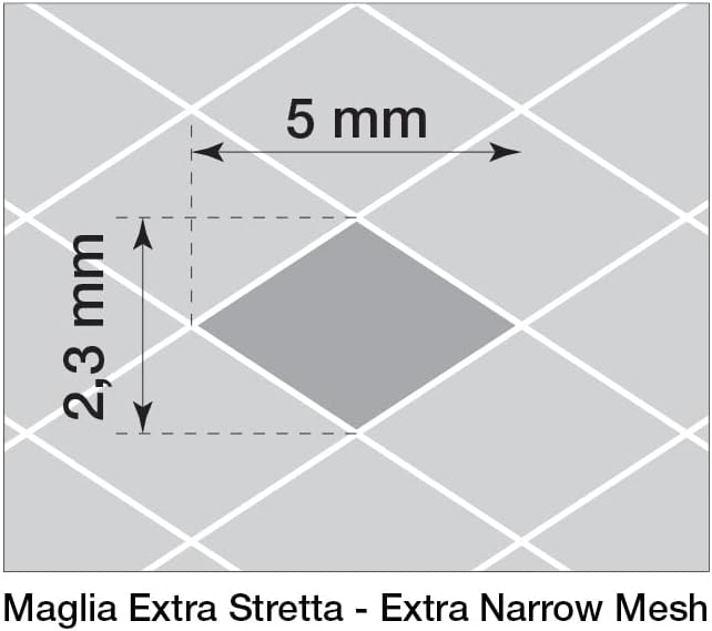 Simoni Racing GSA/7N Extra Schmale Mesh Aluminium Grösse 125 X 20 Cm, Schwarz