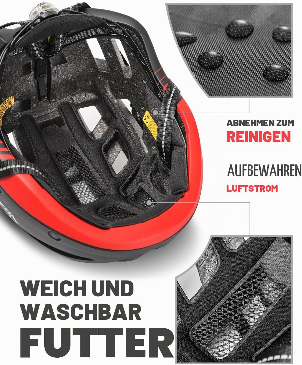 VICTGOAL Fahrradhelm MTB Mountainbike Helm mit magnetischem Visier Abnehmbarer Sonnenschutzkappe und