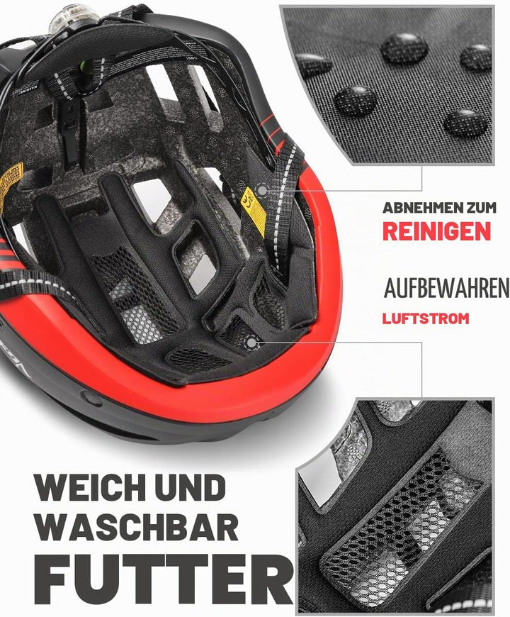 VICTGOAL Fahrradhelm MTB Mountainbike Helm mit magnetischem Visier Abnehmbarer Sonnenschutzkappe und