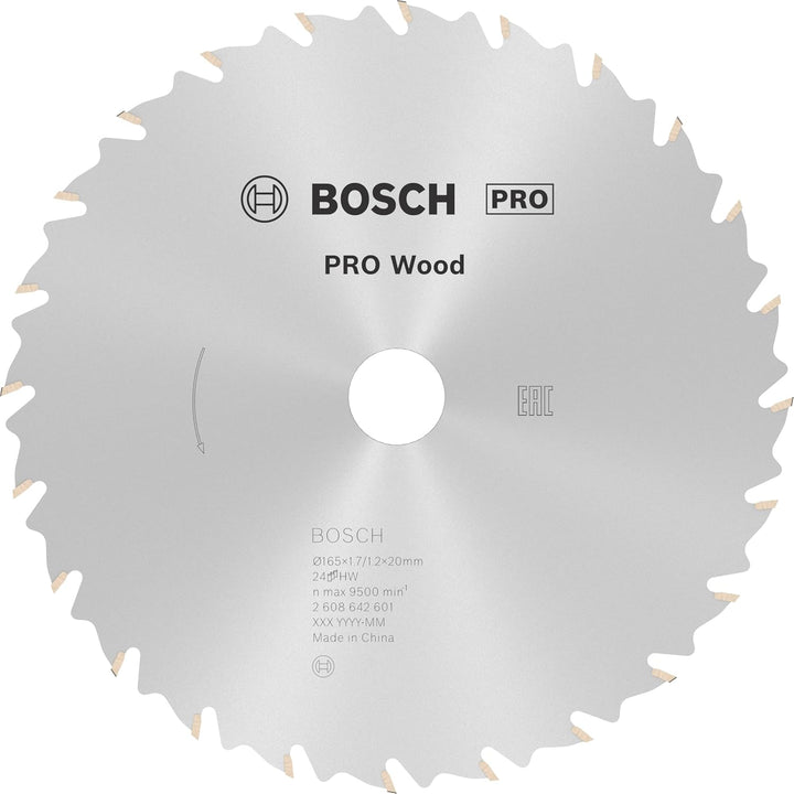 Bosch 1x PRO Wood Kreissägeblatt für Akku-Handkreissägen (für Weichholz, Hartholz, Ø mm, Professiona