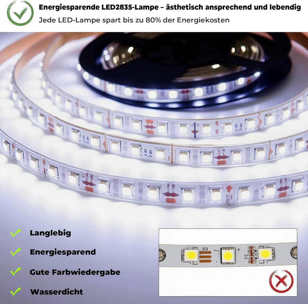 Spiegel mit Beleuchtung, 100x60x3.5cm, Badspiegel mit beleuchtung 6400K, Badezimmer LED-Spiegel, Ene