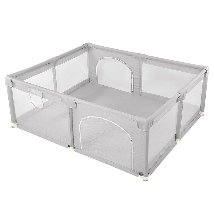 Laufstall Bebe, Spielplatz, ungiftig und sicher für Babys (150 x 200 cm, grau) 150x200cm grau, 150x2