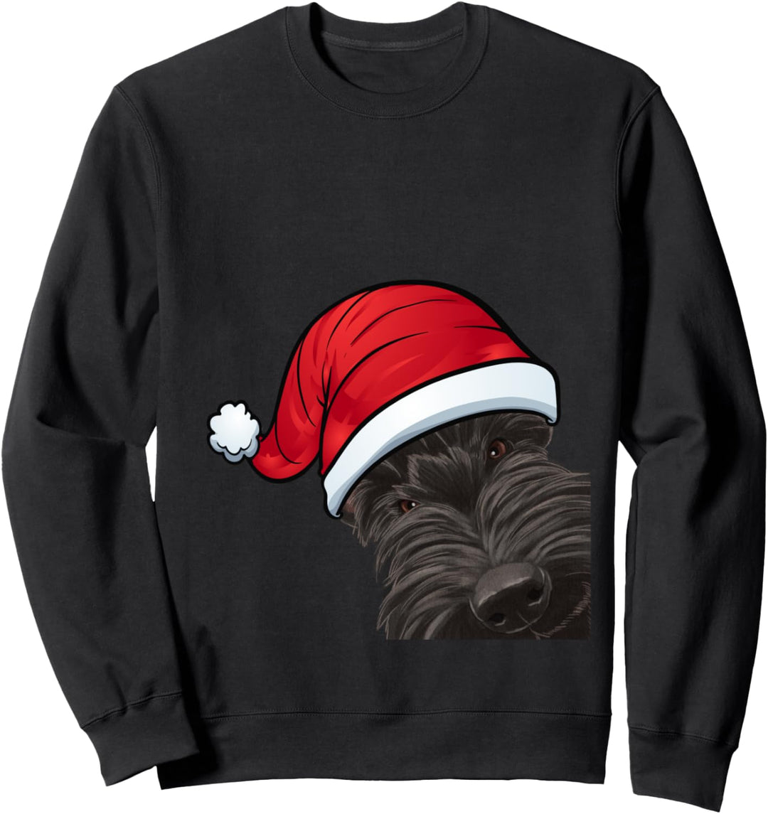 Weihnachten Hund Weihnachtsmann Scottish Terrier Sweatshirt