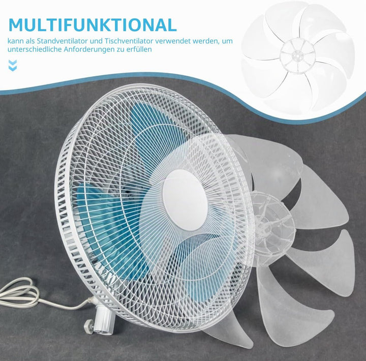 BESTOYARD Universeller Ersatz StandventilatorflüGel Und TischventilatorflüGel Aus Kunststoff 12 Zoll