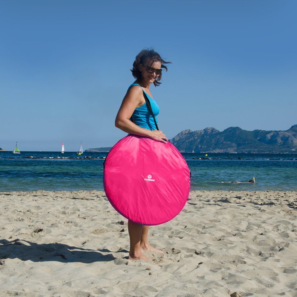 outdoorer Pop up Strandmuschel Zack II - Wurf-Strandmuschel mit UV-Schutz 60, Sonnenschutz und Winds