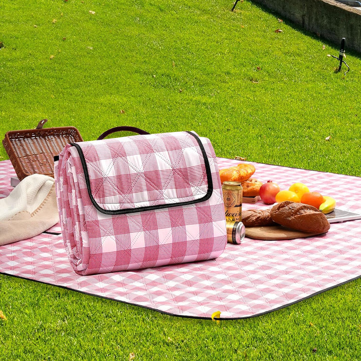 Oak & Tea Picknickdecke Wasserdicht Gross Faltbar Strandmatte Campingdecke 150 X 200 cm mit 4 Ecksch