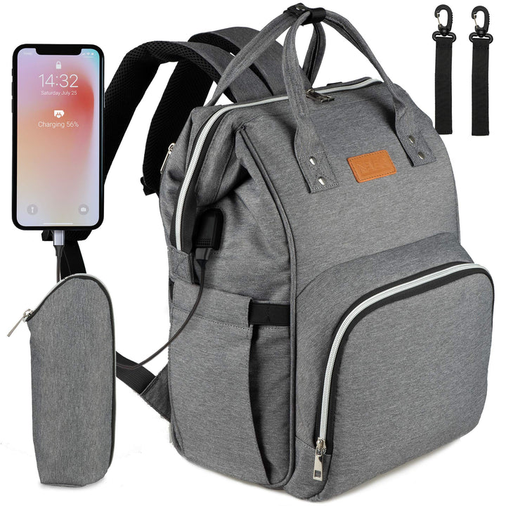 Baby Wickelrucksack, Babytasche für Reise, Wickeltasche Grosse Kapazität, Multifach Reise Rucksack W