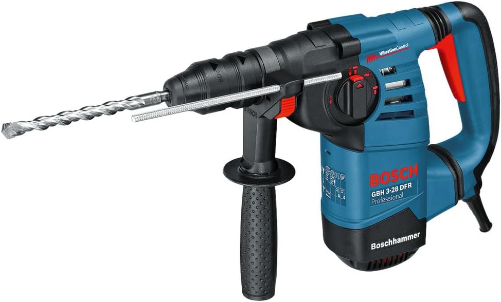 Bosch Professional Bohrhammer GBH 3-28 DRE (inkl. Zusatzhandgriff, Tiefenanschlag 210mm, Fetttube, M