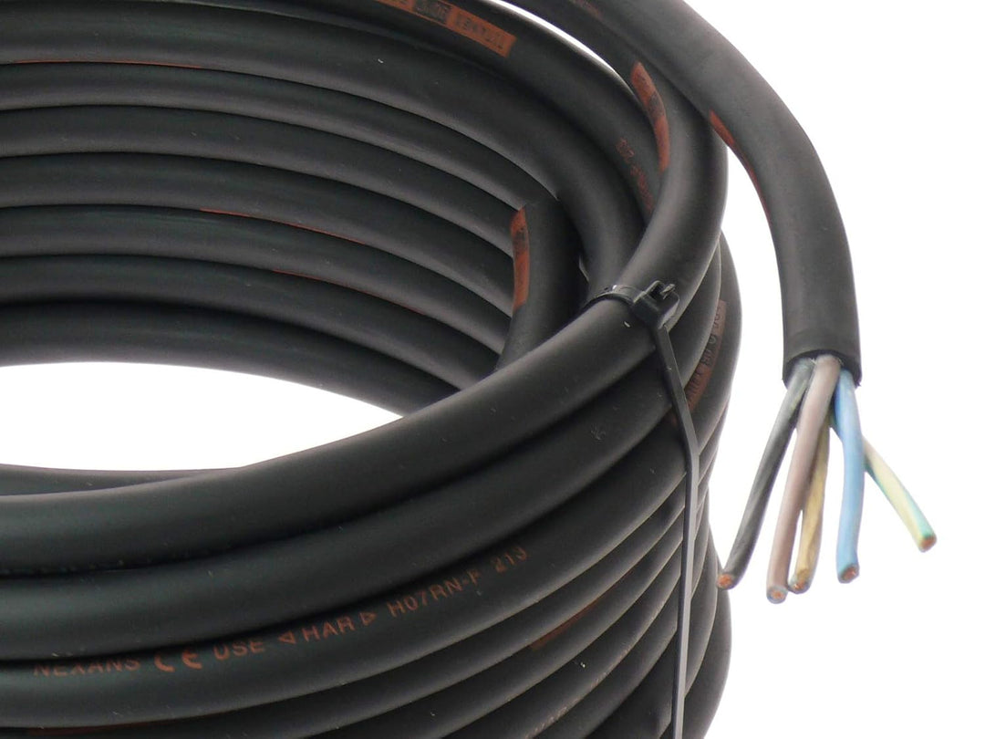 TITANEX Kabel H07RN-F 5x4,0 mm² (5G4) Baustellenkabel, Industriekabel geeignet für den Aussenbereich