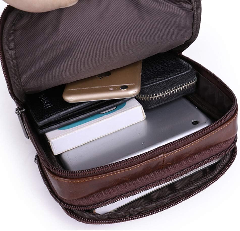 Umhängetasche aus Leder Schulter Crossbody Reisetasche für Herren Frauen 
