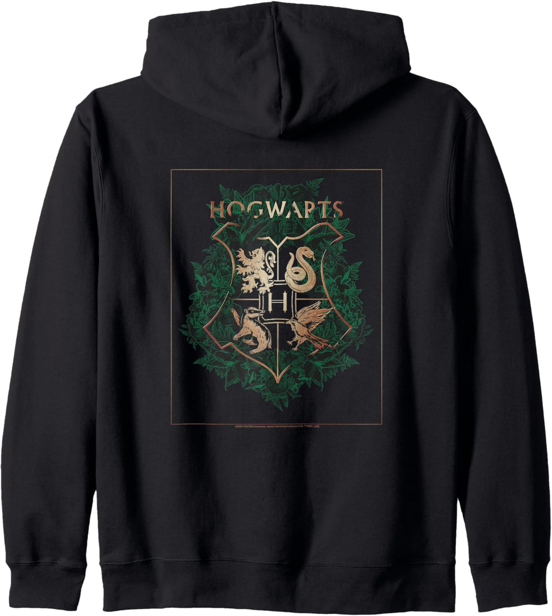 Harry Potter Hogwarts Green and Gold Floral Crest Kapuzenjacke