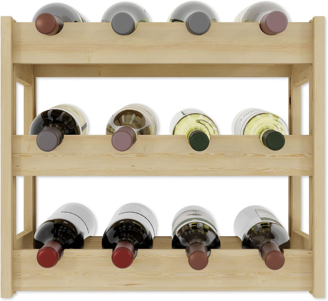 Lenmar, Weinregal aus Holz für Flaschen, Natur, RW-1, Wein, Flaschenregal, Kellerregal, Regale, Flas
