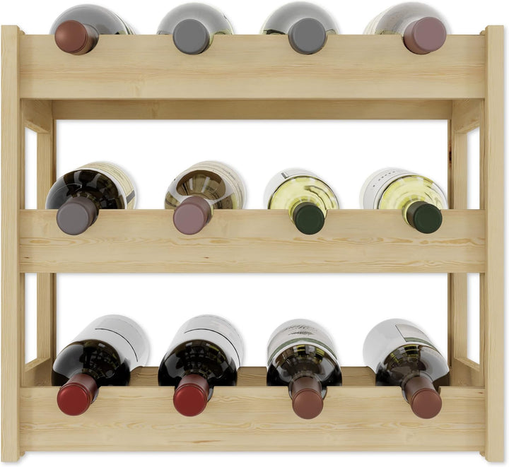 Lenmar, Weinregal aus Holz für Flaschen, Natur, RW-1, Wein, Flaschenregal, Kellerregal, Regale, Flas