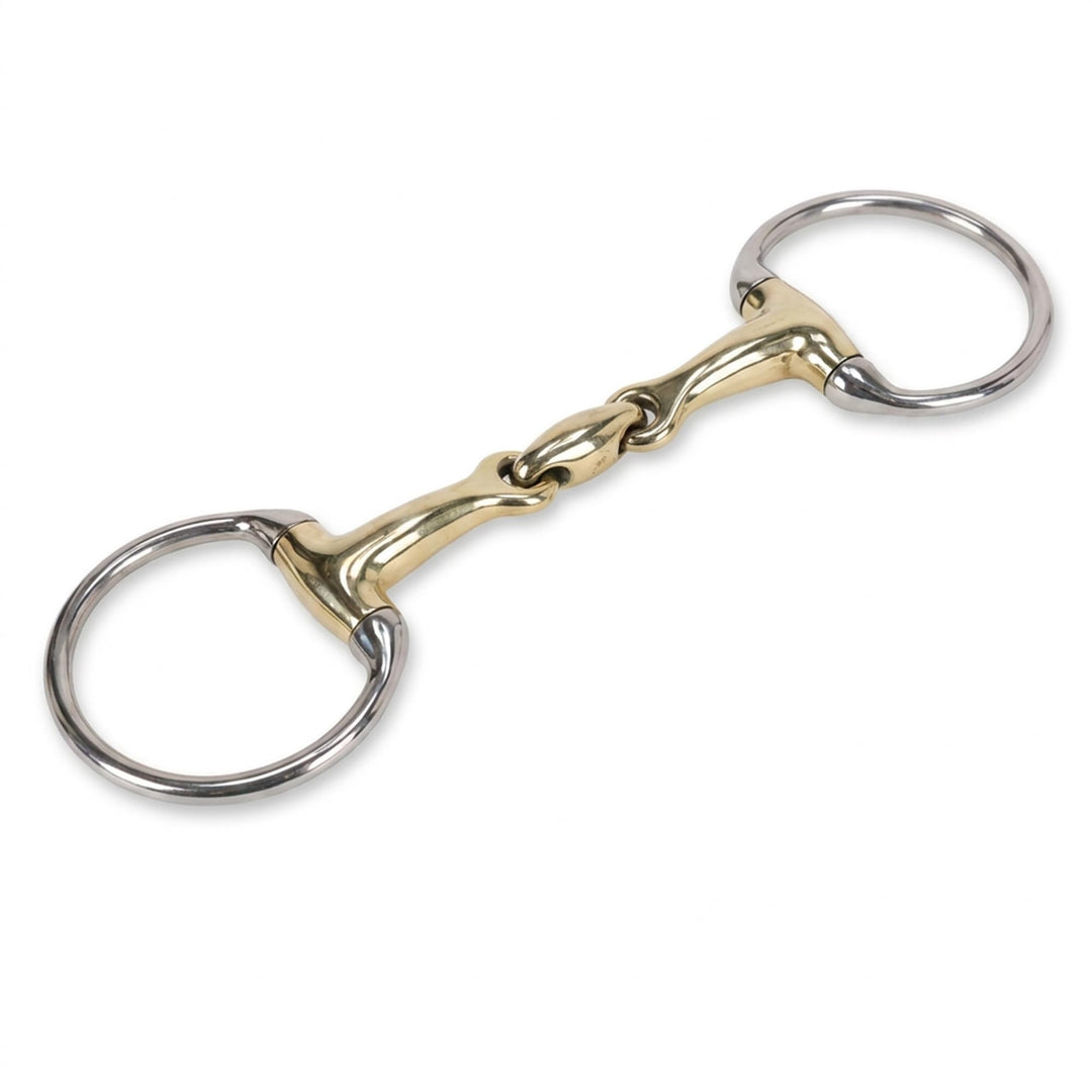 Gebiss Olivenkopfgebiss Argentan QHP doppelt gebrochen 13,5cm, 13,5cm