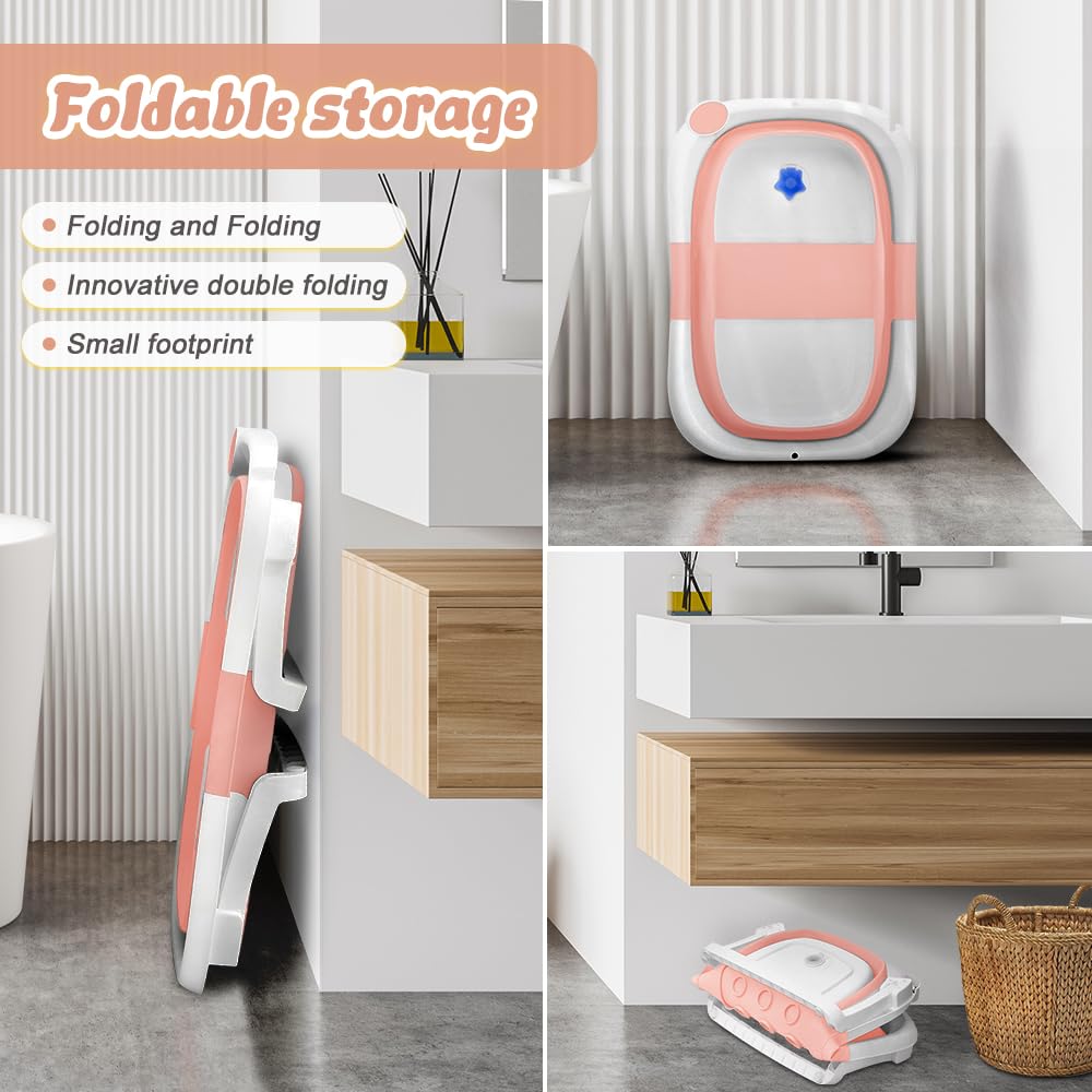 Collapsible Baby Bathtub-Baby Bathtub Foldable - Foldable Bathtub Baby- Baby Bath Insert - Baby Bath